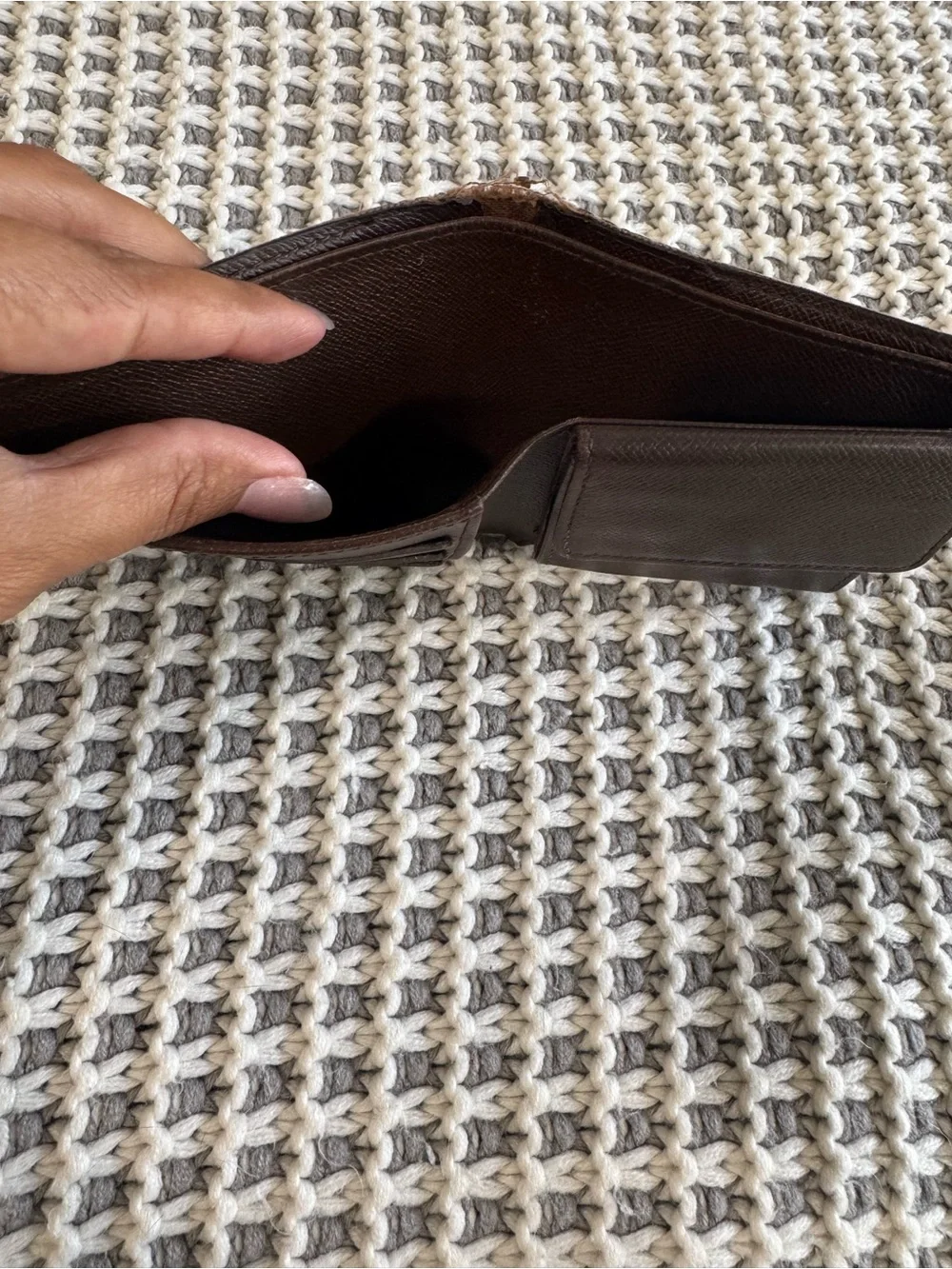 Louis Vuitton Brown Damier Canvas Bi-Fold Card & Key Wallet